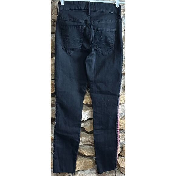 Women’s Mother High Waisted Looker Ankle Fray in Guilty Glitter Racer Size 24 - Picture 6 of 9